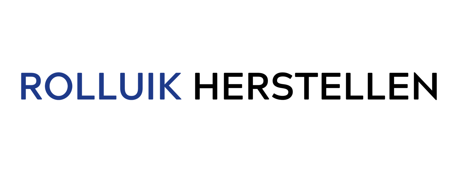 Rolluik Herstellen Horizontal Blue and Black Logo
